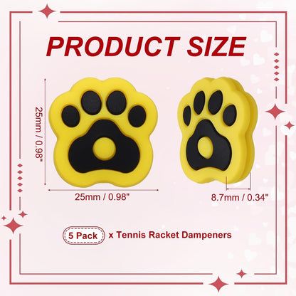 Tennis Racket Dampener, Cute Vibration Dampener Shock Absorber Funny Tennis Soft Silicone Accessory
