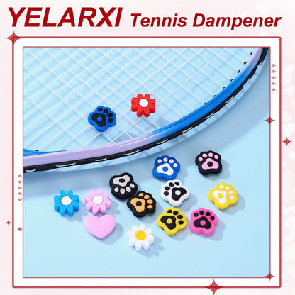 Tennis Racket Dampener, Cute Vibration Dampener Shock Absorber Funny Tennis Soft Silicone Accessory