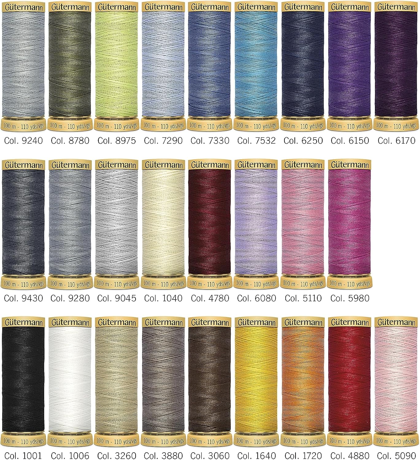 Gutermann Spool Box 26 Cotton Thread Set, Assorted Colors (6818670)