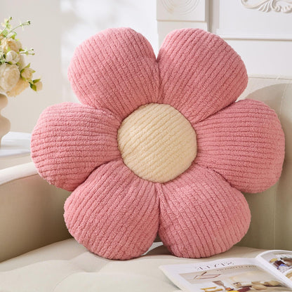 Flower Pillow,15.75" Daisy Pillow Pink Throw Pillows | Decorative Pillows,Fleece,PP Cotton Filling,Flower Shaped,Seating Cushion,for Sofa Couch Bed,Spring Cute Home Decor