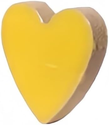 Mosaic Tiles Stained Glass, Heart Shape Ceramic Mosaic Making with Handmade for DIY Art Crafts，Home Decorations -About 24Pcs 100G(0.22LB),Yellow