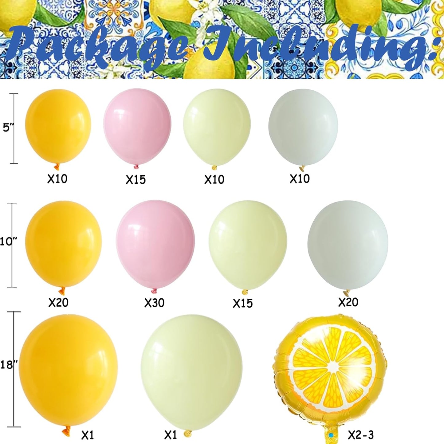 Lemon Balloon Arch Kit with Lemon Balloons for Bachelorette Main Squeeze Bridal Shower Lemon Themed Birthday Decorations (Pink Yellow)