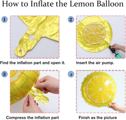 Lemon Balloon Arch Kit with Lemon Balloons for Bachelorette Main Squeeze Bridal Shower Lemon Themed Birthday Decorations (Pink Yellow)