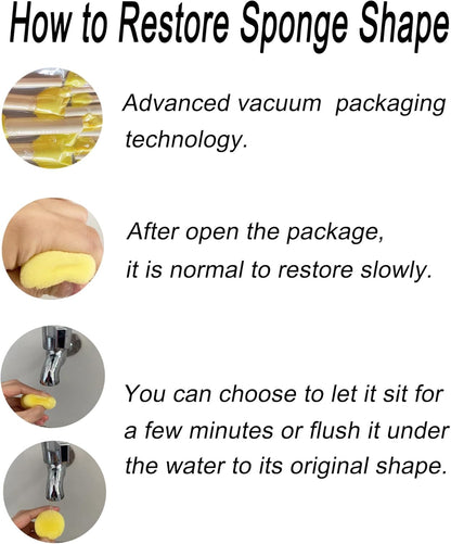 30Pcs Round Sponge Brush Set 4 Sizes DIY Painting Tools Yellow | Wooden handle craft foam applicators for acrylic, kids arts & stenciling with multiple diameter options