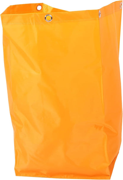 Replacement Janitorial Cart Canvas Bag, High Capacity Thickened Cleaning Supply Organizer for Commercial Housekeeping Carts with Grommets, Sturdy Yellow Cleaning Caddy Pouch