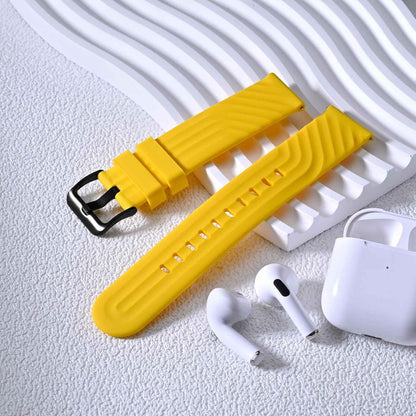 ANBEER Silicone Watch Band 18mm 20mm 22mm 19mm 21mm, Quick Release Rubber Replacement Strap for Men Women - Extra Long
