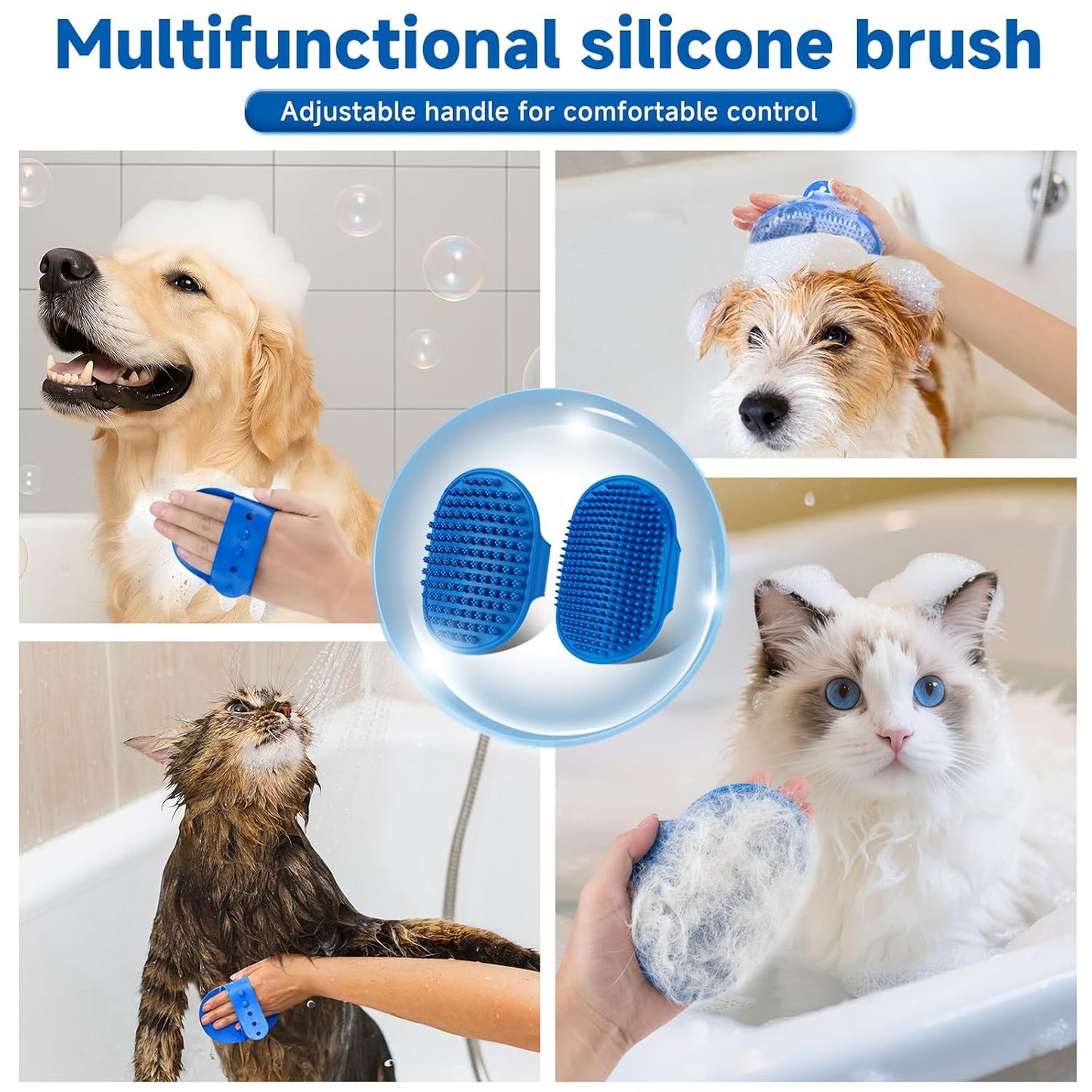 Pet Steam Brush Dog Cat 2026 New Grooming Comb for Shedding, Floating Hair, Smooth & Detangling, Gentle Cool Mist Softens Hair Reduces Static Helps Pets Who Dislike Bathing,Includes Waterless Shampoo