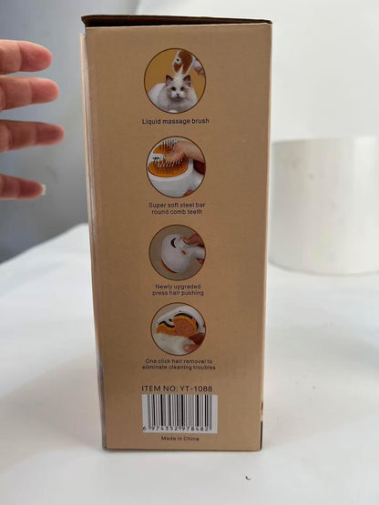 Pet Steam Brush Dog Cat 2026 New Grooming Comb for Shedding, Floating Hair, Smooth & Detangling, Gentle Cool Mist Softens Hair Reduces Static Helps Pets Who Dislike Bathing,Includes Waterless Shampoo