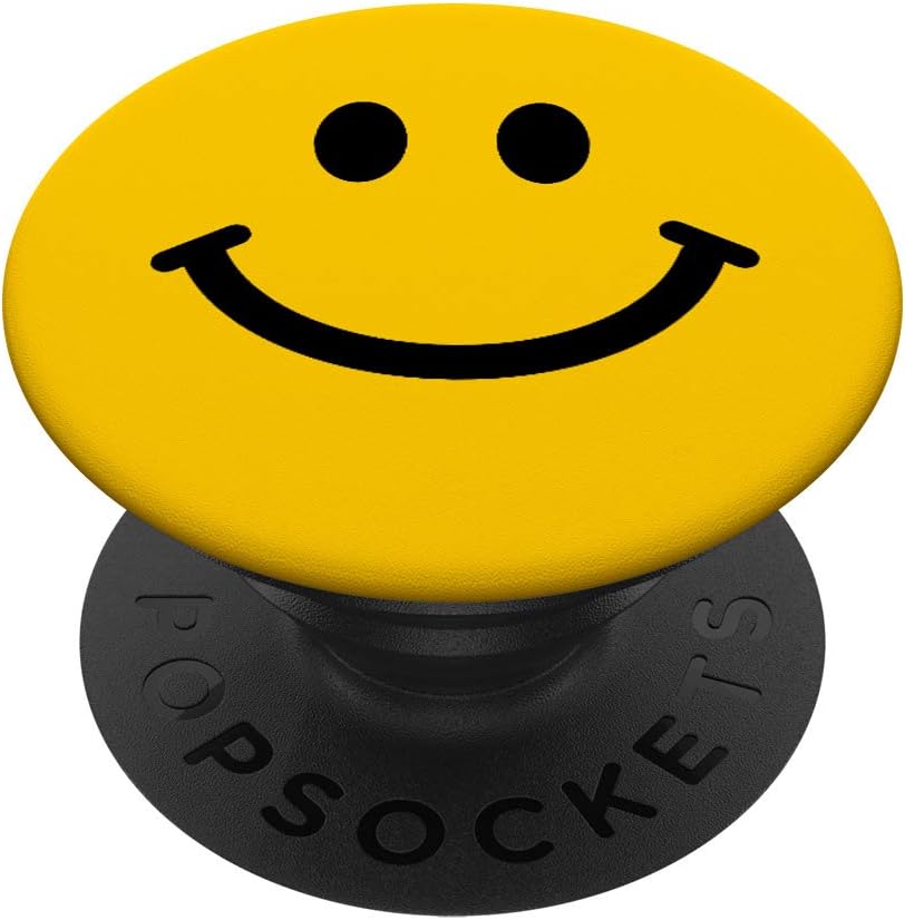 Yellow Happy Face - Cute Yellow Smiling Happy Face smile PopSockets Grip and Stand for Phones and Tablets