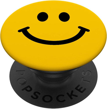 Yellow Happy Face - Cute Yellow Smiling Happy Face smile PopSockets Grip and Stand for Phones and Tablets