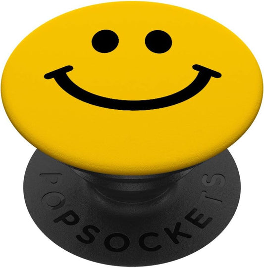 Yellow Happy Face - Cute Yellow Smiling Happy Face smile PopSockets Grip and Stand for Phones and Tablets