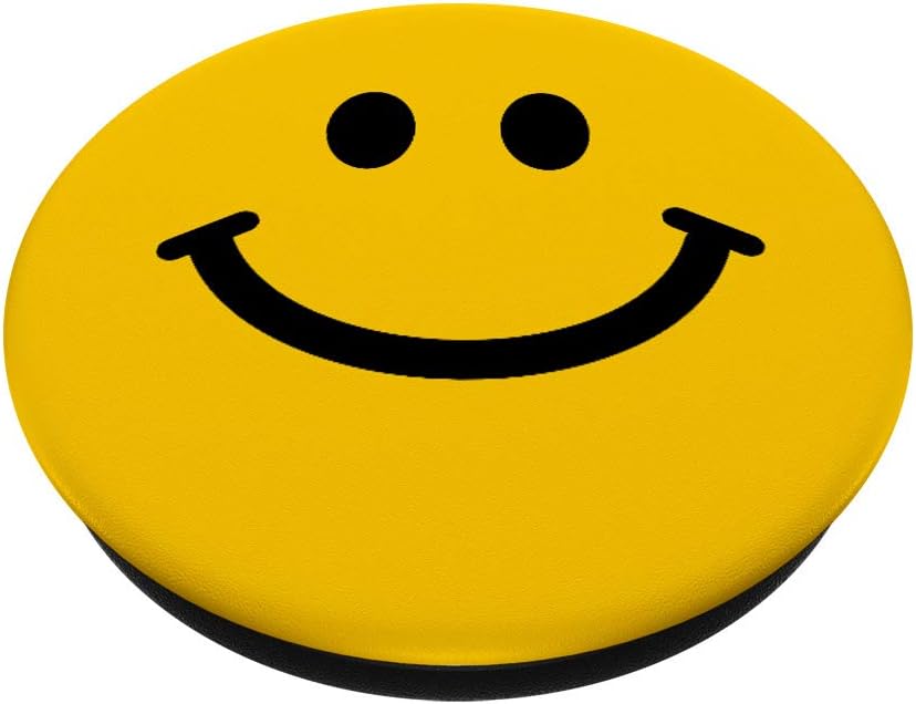 Yellow Happy Face - Cute Yellow Smiling Happy Face smile PopSockets Grip and Stand for Phones and Tablets