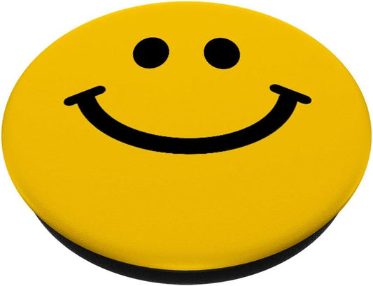 Yellow Happy Face - Cute Yellow Smiling Happy Face smile PopSockets Grip and Stand for Phones and Tablets