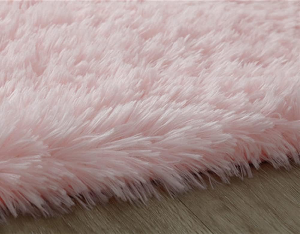 Fluffy Soft Oval Area Rug, Plush Shaggy Carpet for for Living Room Bedroom Home Décor Yellow 2.0 x 3.0 Feet