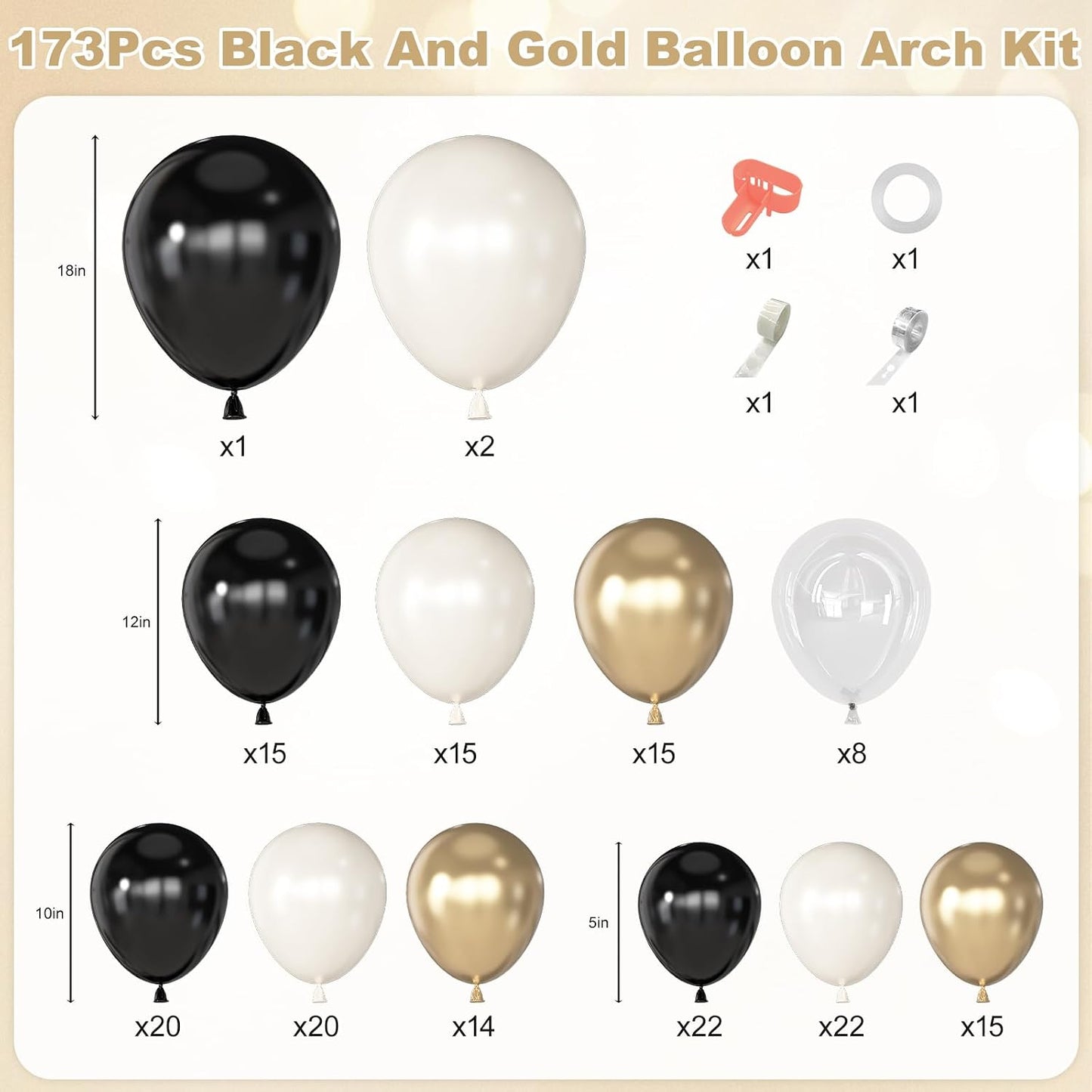 173 Pcs Pearl Yellow Balloon Arch Kit | Double Stuffed Pastel Light Yellow Pearl White Sand Clear Balloons for Bee Lemon Bridal Shower Birthday Party Decorations