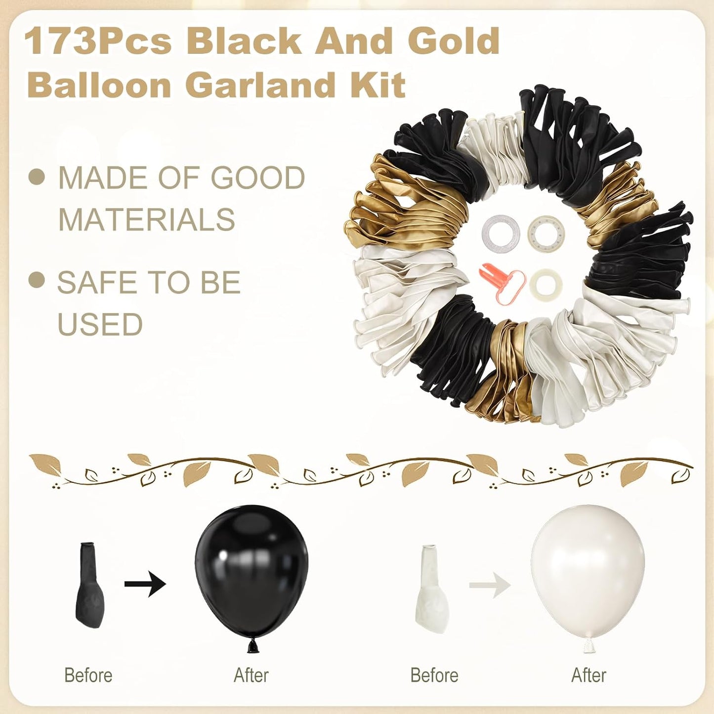 173 Pcs Pearl Yellow Balloon Arch Kit | Double Stuffed Pastel Light Yellow Pearl White Sand Clear Balloons for Bee Lemon Bridal Shower Birthday Party Decorations