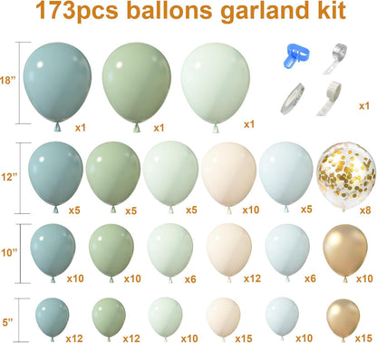 173 Pcs Pearl Yellow Balloon Arch Kit | Double Stuffed Pastel Light Yellow Pearl White Sand Clear Balloons for Bee Lemon Bridal Shower Birthday Party Decorations