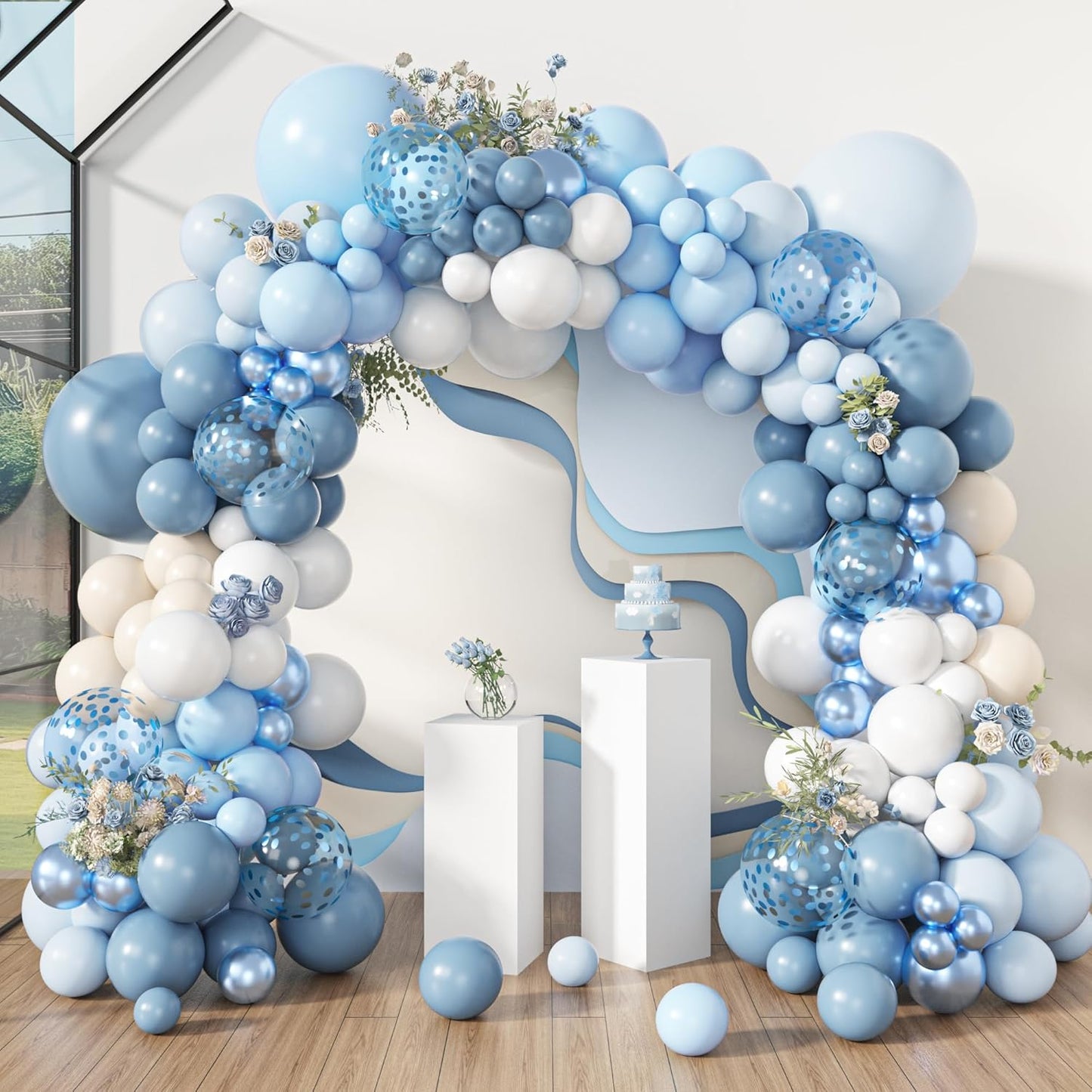 173 Pcs Pearl Yellow Balloon Arch Kit | Double Stuffed Pastel Light Yellow Pearl White Sand Clear Balloons for Bee Lemon Bridal Shower Birthday Party Decorations