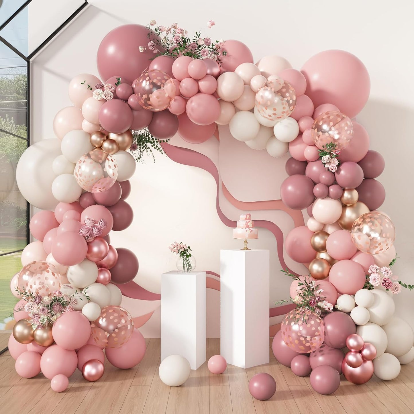 173 Pcs Pearl Yellow Balloon Arch Kit | Double Stuffed Pastel Light Yellow Pearl White Sand Clear Balloons for Bee Lemon Bridal Shower Birthday Party Decorations