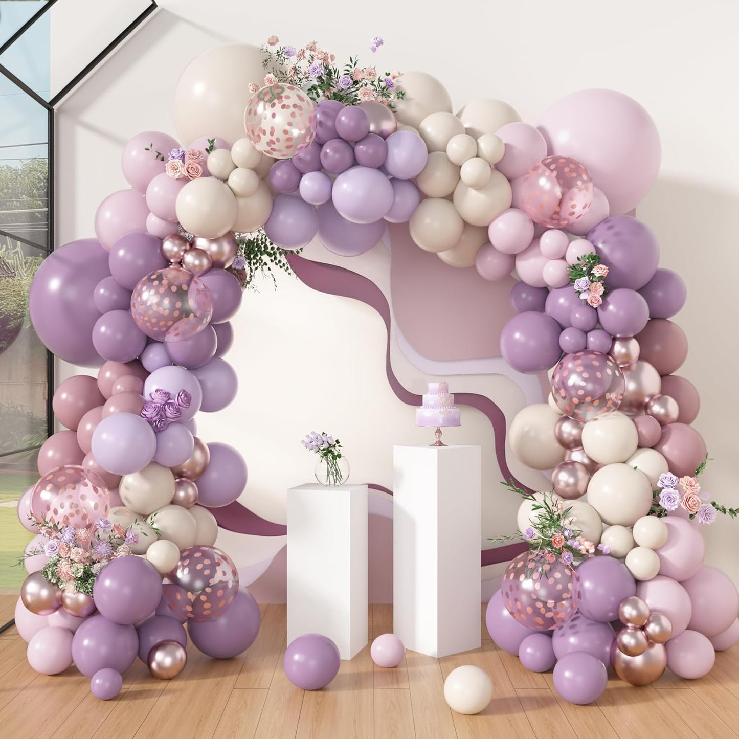 173 Pcs Pearl Yellow Balloon Arch Kit | Double Stuffed Pastel Light Yellow Pearl White Sand Clear Balloons for Bee Lemon Bridal Shower Birthday Party Decorations