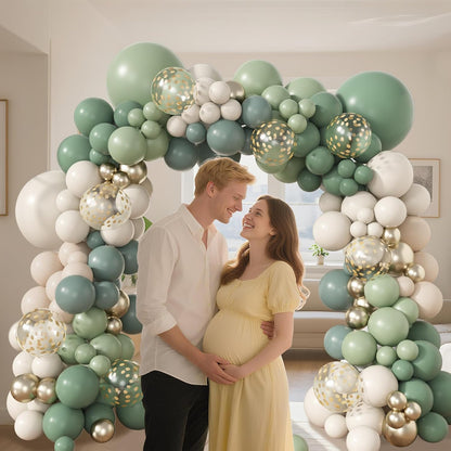 173 Pcs Pearl Yellow Balloon Arch Kit | Double Stuffed Pastel Light Yellow Pearl White Sand Clear Balloons for Bee Lemon Bridal Shower Birthday Party Decorations
