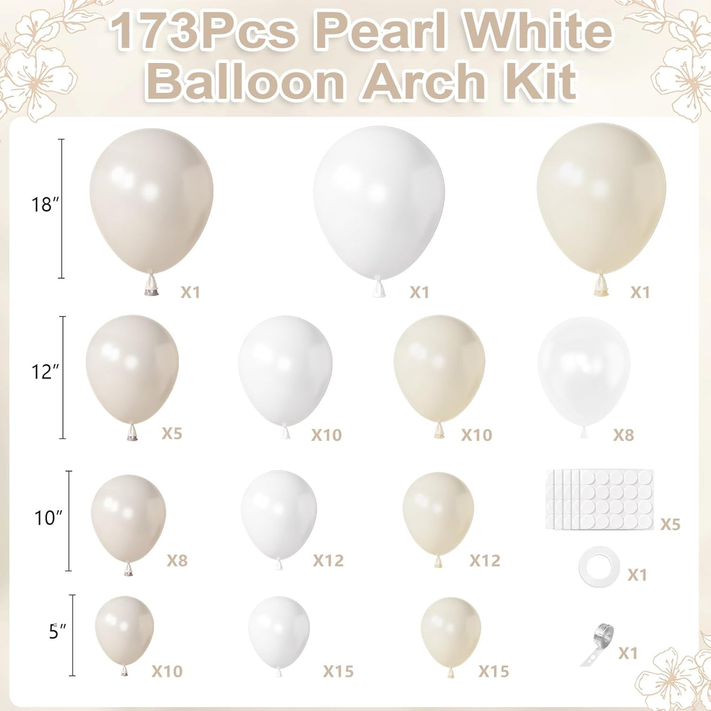 173 Pcs Pearl Yellow Balloon Arch Kit | Double Stuffed Pastel Light Yellow Pearl White Sand Clear Balloons for Bee Lemon Bridal Shower Birthday Party Decorations