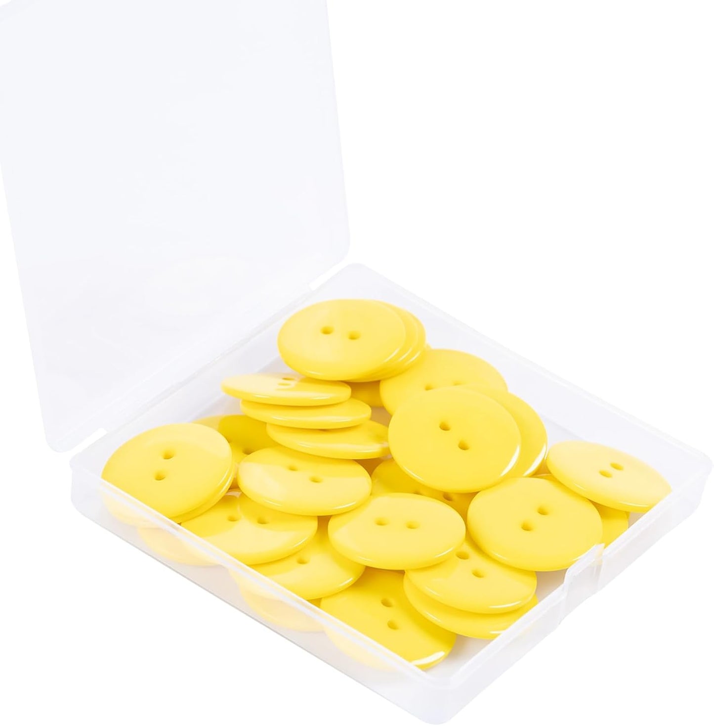 30pcs Yellow Sewing Buttons, 1-3/16-inch (30MM) 2 Hole Large Buttons for Clothes, Craft, Sewing & DIY