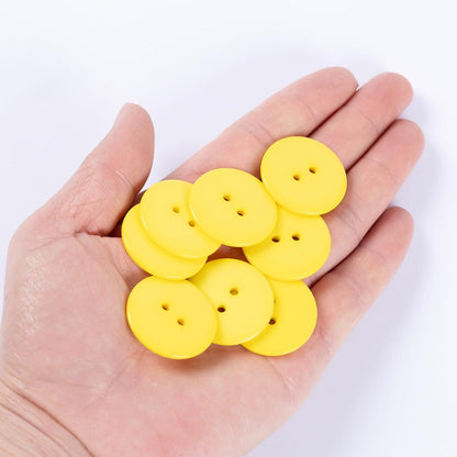 30pcs Yellow Sewing Buttons, 1-3/16-inch (30MM) 2 Hole Large Buttons for Clothes, Craft, Sewing & DIY