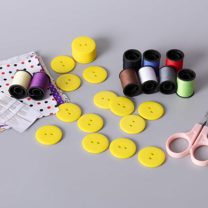 30pcs Yellow Sewing Buttons, 1-3/16-inch (30MM) 2 Hole Large Buttons for Clothes, Craft, Sewing & DIY