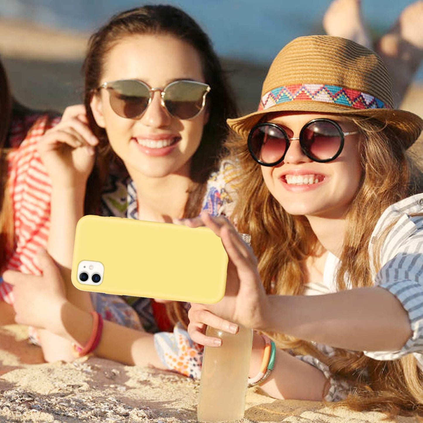 for iPhone 11 Case Liquid Silicone, Phone Case for iPhone 11 6.1 inch Soft Gel Rubber Slim Lightweight Microfiber Lining Cushion Texture Cover Shockproof Protective Anti-Scratch, Yellow
