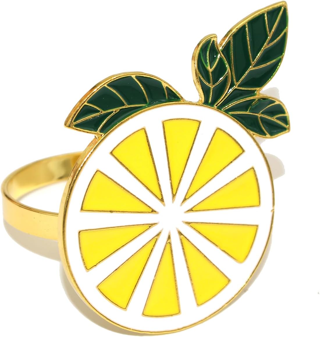 Lemon Napkin Rings Set of 6 Yellow Lemon Slice Napkin Holder for Spring Picnic Summer Holiday Gathering Rustic Farmhouse Table Setting,Citrus Dining Decor for Coastal Pool Party Beach Wedding