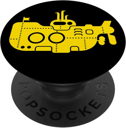 Yellow on Black Background PopSockets PopGrip: Swappable Grip for Phones & Tablets