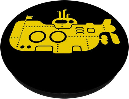 Yellow on Black Background PopSockets PopGrip: Swappable Grip for Phones & Tablets