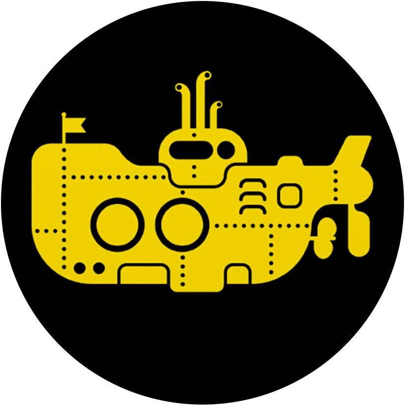 Yellow on Black Background PopSockets PopGrip: Swappable Grip for Phones & Tablets