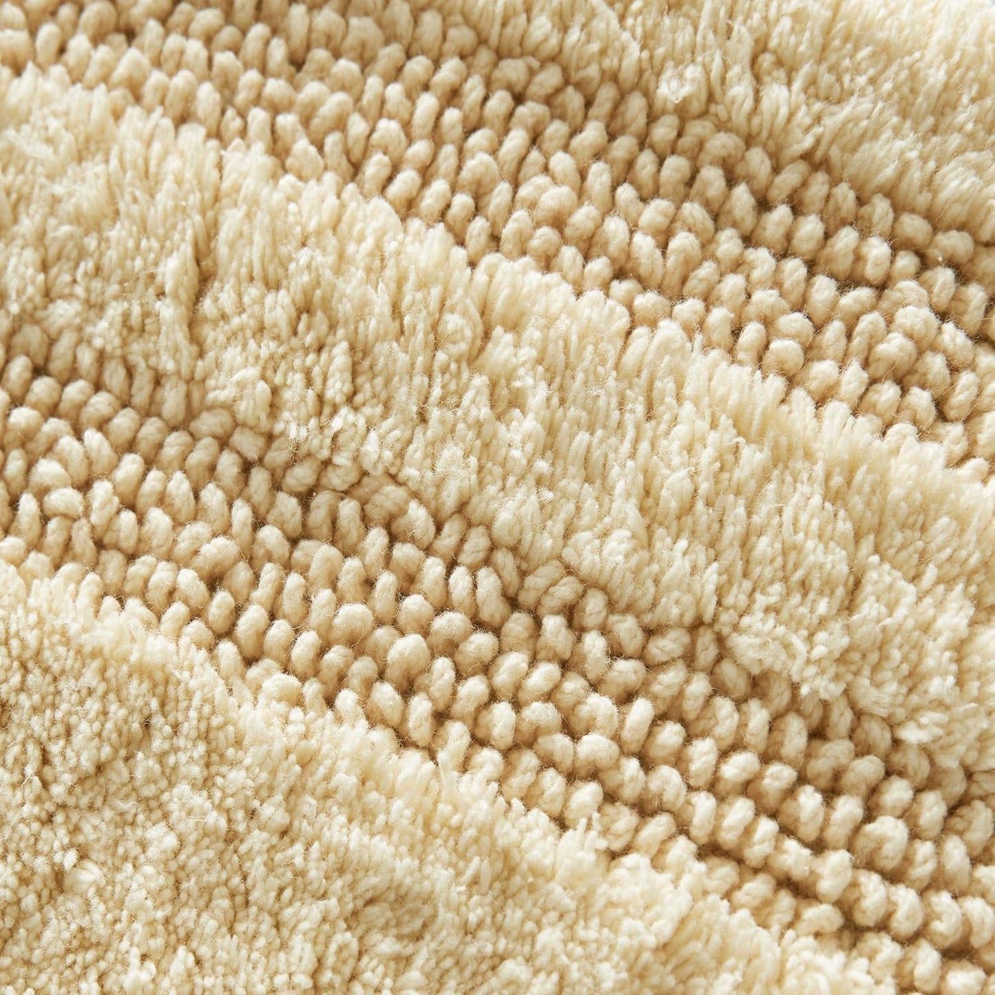 2-Piece Bath Rug Set, 100% Cotton Highly Absorbent Bath Mat, Coastal Design, Dorm Room Essentials, Yellow