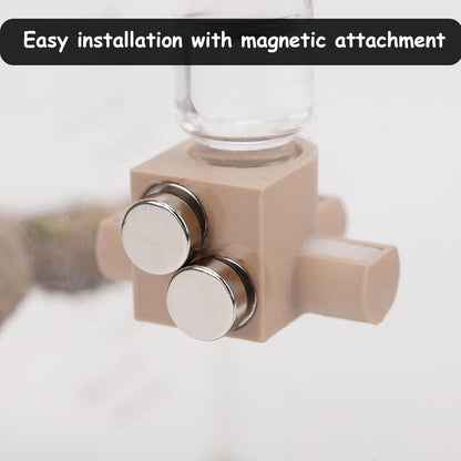 Jumping Spider Water Dispenser, Magnetic Hanging Feeder,Suitable for Jumping Spiders,Tarantulas, Praying Mantises,Arboreal Animals, and Other Small Animal Enclosure Accessories,5ML (Yellow)