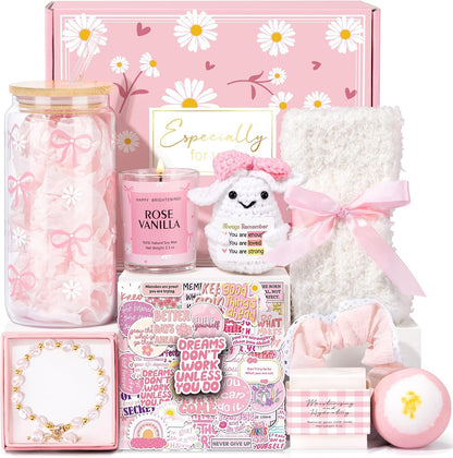 Gifts for Teenage Girls, Teen Girl Gifts Trendy Stuff, Birthday Gifts Preppy Valentines Day Gift for Teen Girls Coquette Cute Set for Girly Tween 12-14 Sweet 16-18 Daughter Sister Niece Friend Pink
