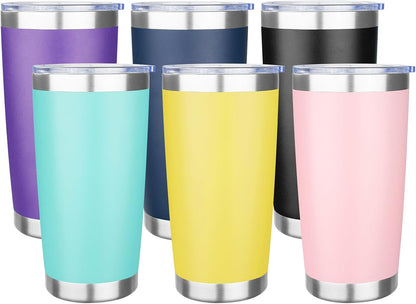 20oz Tumbler Insulated Tumbler with Sliding Lid,(Yellow, 1pack | 304 Stainless Steel,Travel Coffee Tumbler,Double Wall Vacuum,Gifts for Christmas Women Men School Home Office