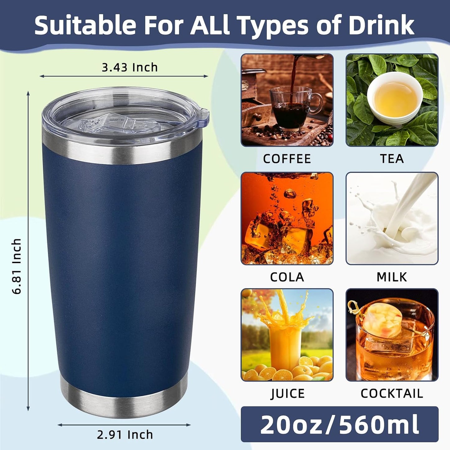 20oz Tumbler Insulated Tumbler with Sliding Lid,(Yellow, 1pack | 304 Stainless Steel,Travel Coffee Tumbler,Double Wall Vacuum,Gifts for Christmas Women Men School Home Office