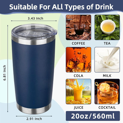 20oz Tumbler Insulated Tumbler with Sliding Lid,(Yellow, 1pack | 304 Stainless Steel,Travel Coffee Tumbler,Double Wall Vacuum,Gifts for Christmas Women Men School Home Office