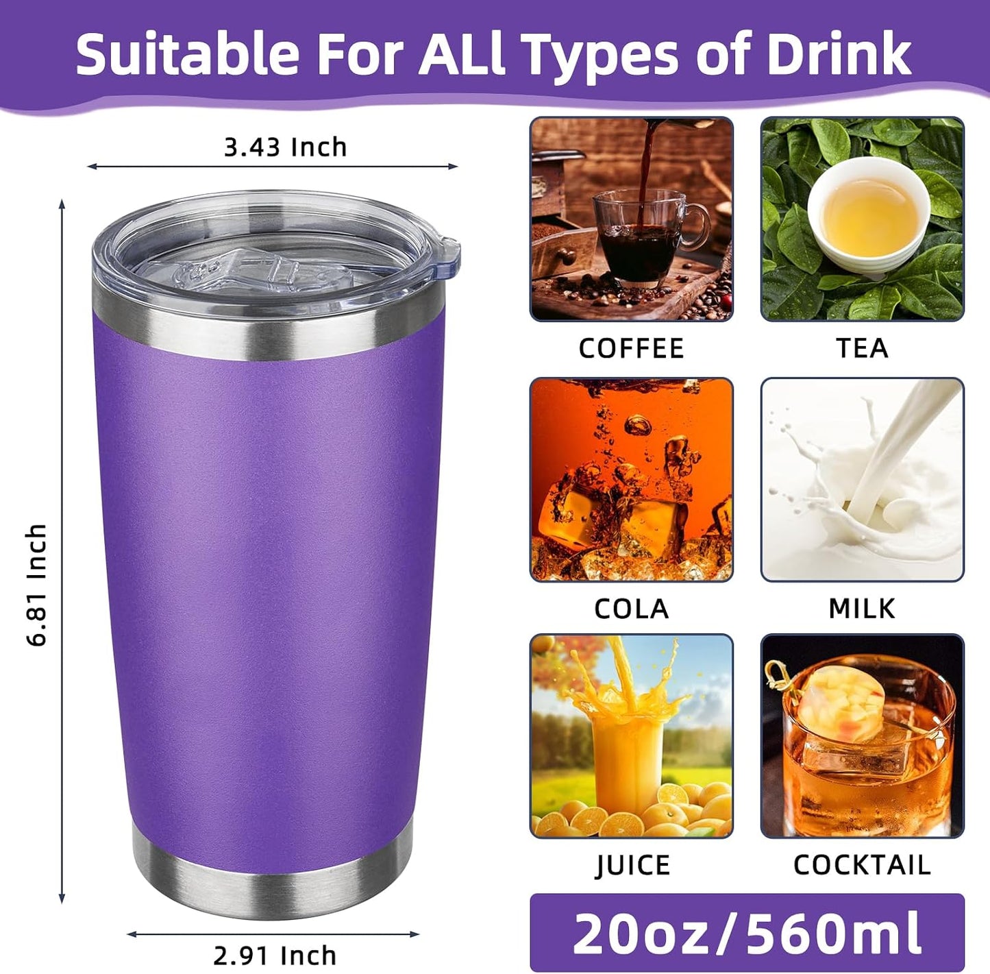 20oz Tumbler Insulated Tumbler with Sliding Lid,(Yellow, 1pack | 304 Stainless Steel,Travel Coffee Tumbler,Double Wall Vacuum,Gifts for Christmas Women Men School Home Office