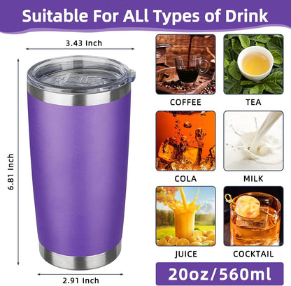 20oz Tumbler Insulated Tumbler with Sliding Lid,(Yellow, 1pack | 304 Stainless Steel,Travel Coffee Tumbler,Double Wall Vacuum,Gifts for Christmas Women Men School Home Office