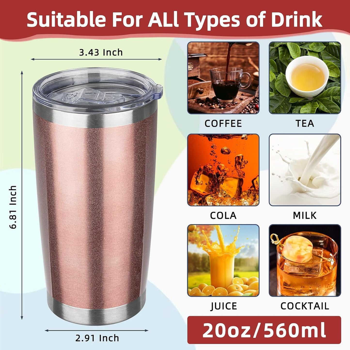 20oz Tumbler Insulated Tumbler with Sliding Lid,(Yellow, 1pack | 304 Stainless Steel,Travel Coffee Tumbler,Double Wall Vacuum,Gifts for Christmas Women Men School Home Office