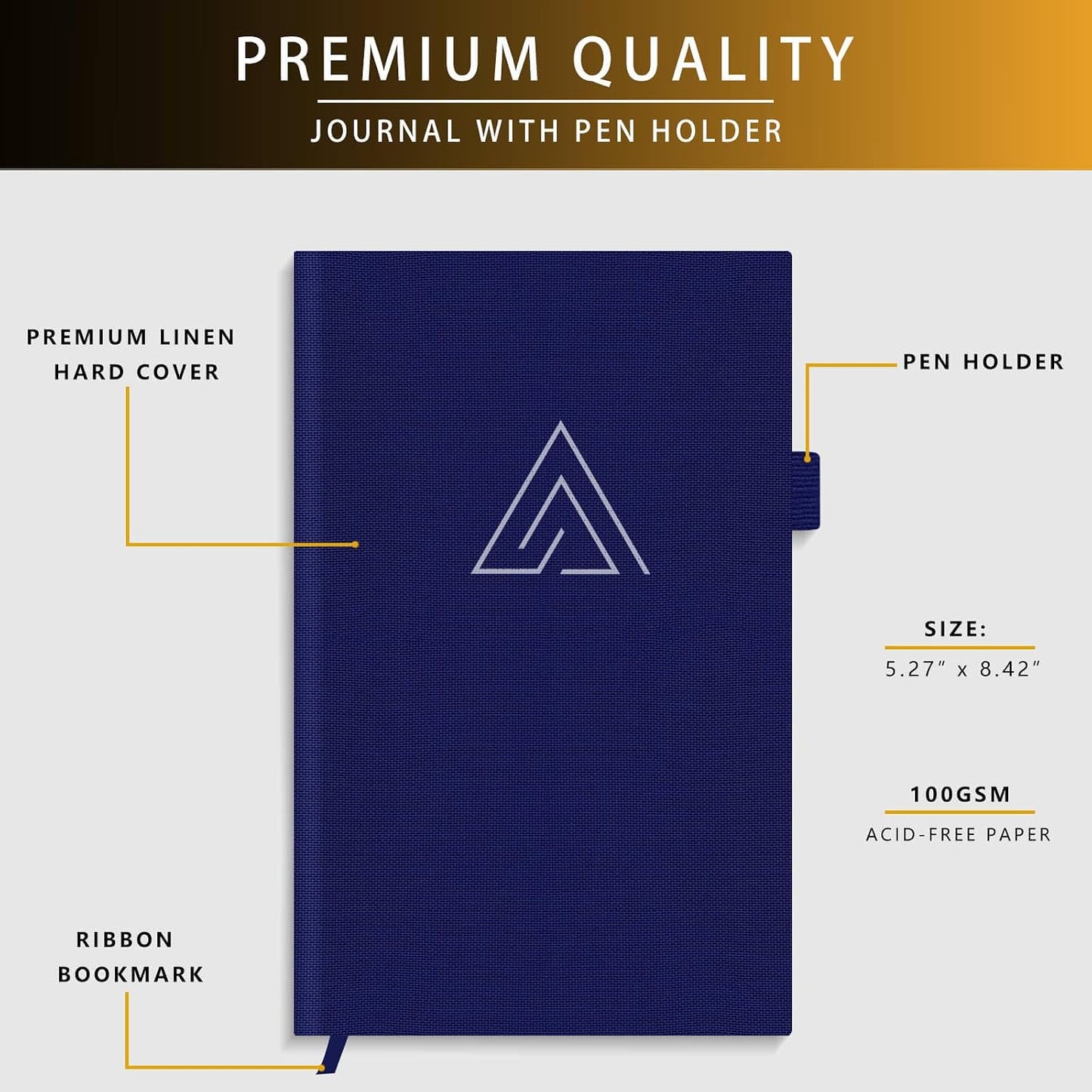 Self-Mastery Journal for Men - Gratitude and Productivity Journal for More Happiness, Positivity, Growth, Mindfulness, Self Care and Reflection - Guided Inspirational Journals for Men (Yellow)