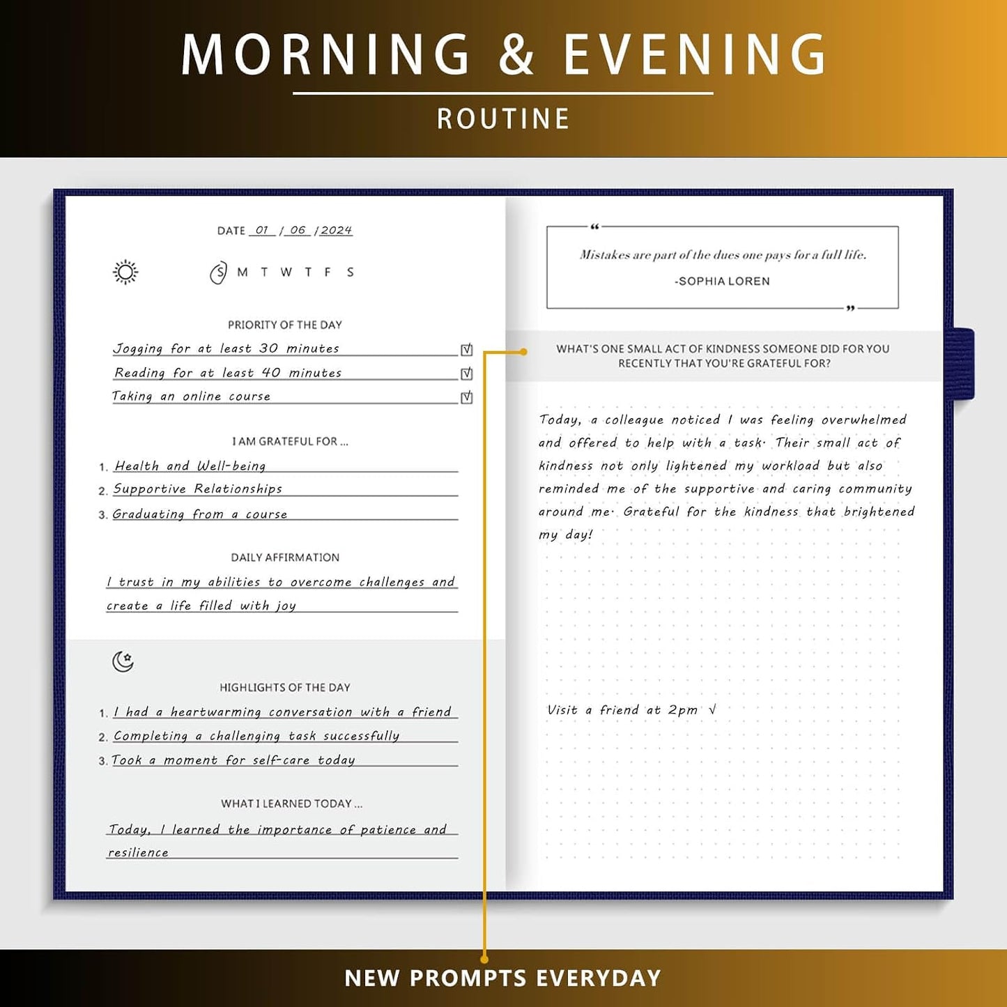 Self-Mastery Journal for Men - Gratitude and Productivity Journal for More Happiness, Positivity, Growth, Mindfulness, Self Care and Reflection - Guided Inspirational Journals for Men (Yellow)