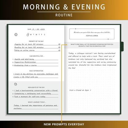 Self-Mastery Journal for Men - Gratitude and Productivity Journal for More Happiness, Positivity, Growth, Mindfulness, Self Care and Reflection - Guided Inspirational Journals for Men (Yellow)