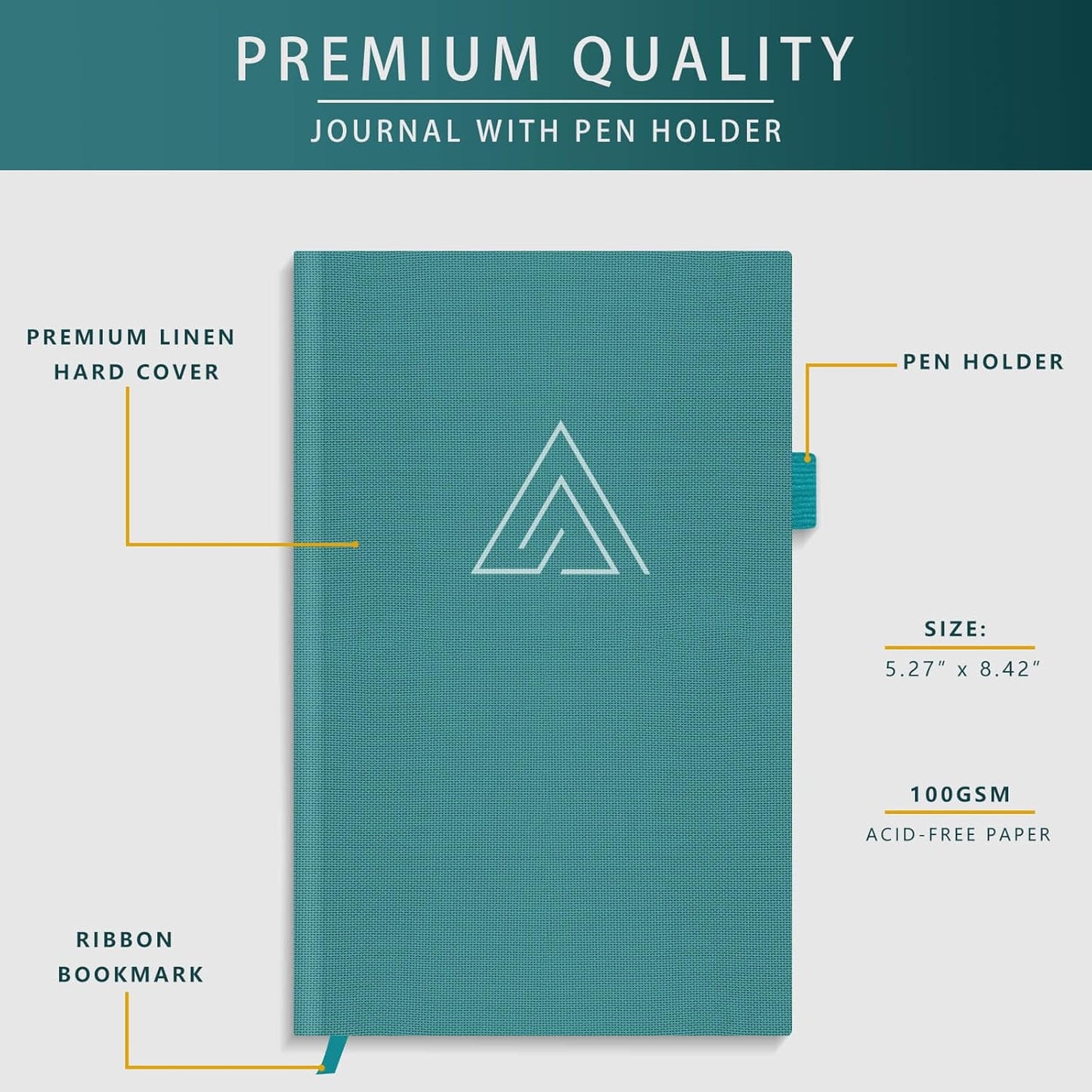 Self-Mastery Journal for Men - Gratitude and Productivity Journal for More Happiness, Positivity, Growth, Mindfulness, Self Care and Reflection - Guided Inspirational Journals for Men (Yellow)