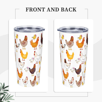 Lemon Tumbler 20oz Green Leaves Stainless Steel Insulated Tumblers with Lid and Straw Travel Coffee Mug Tea Wine Cups Water Bottle Sport Gifts for Women