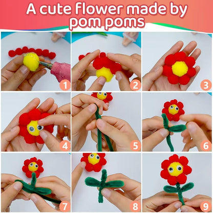 Yellow Pom Poms, 0.4inch(1cm), 2000pcs, Small Size, Pom Poms for Arts and Crafts, Pom Pom Balls, Craft Supplies.