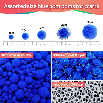 Yellow Pom Poms, 0.4inch(1cm), 2000pcs, Small Size, Pom Poms for Arts and Crafts, Pom Pom Balls, Craft Supplies.